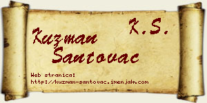 Kuzman Santovac vizit kartica